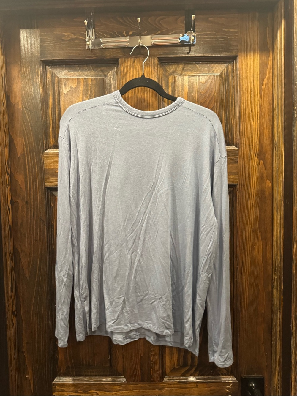 American Eagle Outfitters Long-Sleeve Crew Shirt - Light Blue